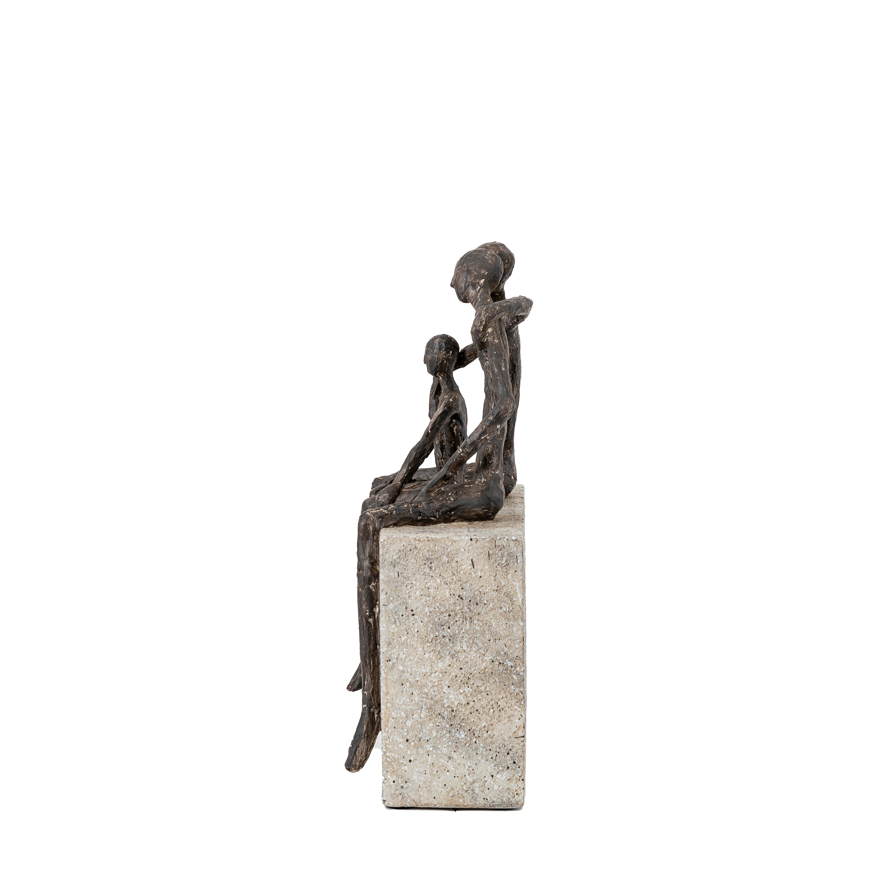 Antique Bronze The Three of Us Sculpture